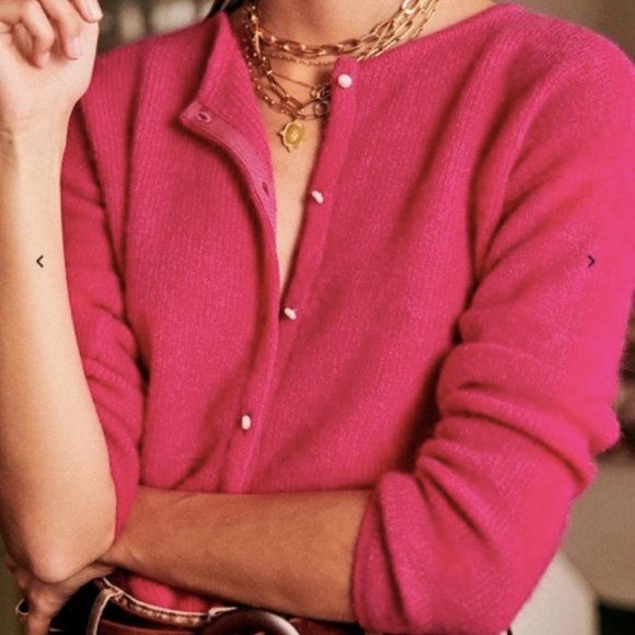 Sezane Sweaters - Sezane Gaspard Cardigan Fuchsia Small
